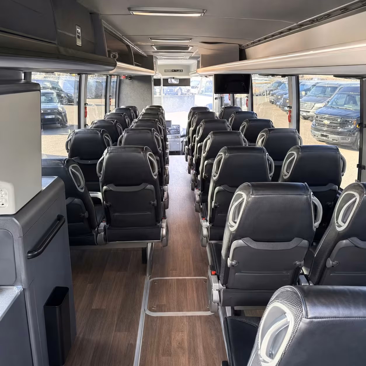 56 passenger charter bus interior