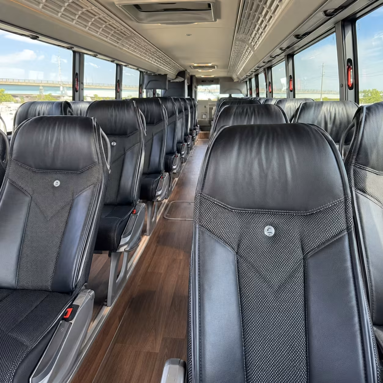 bakersfield charter bus rental interior